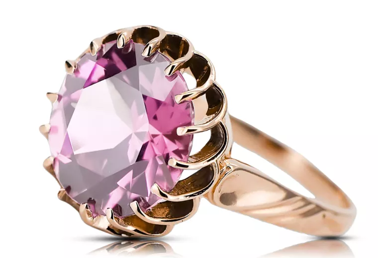 Ring Amethyst Original Vintage 14K Rose Gold Vintage craft vrc035r